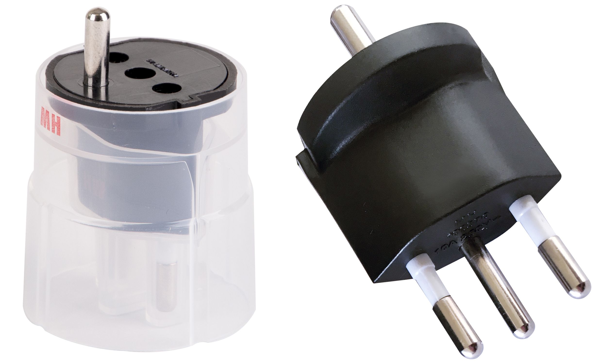 adaptateur fixe type 12 / Schuko CEE 7/7 noir