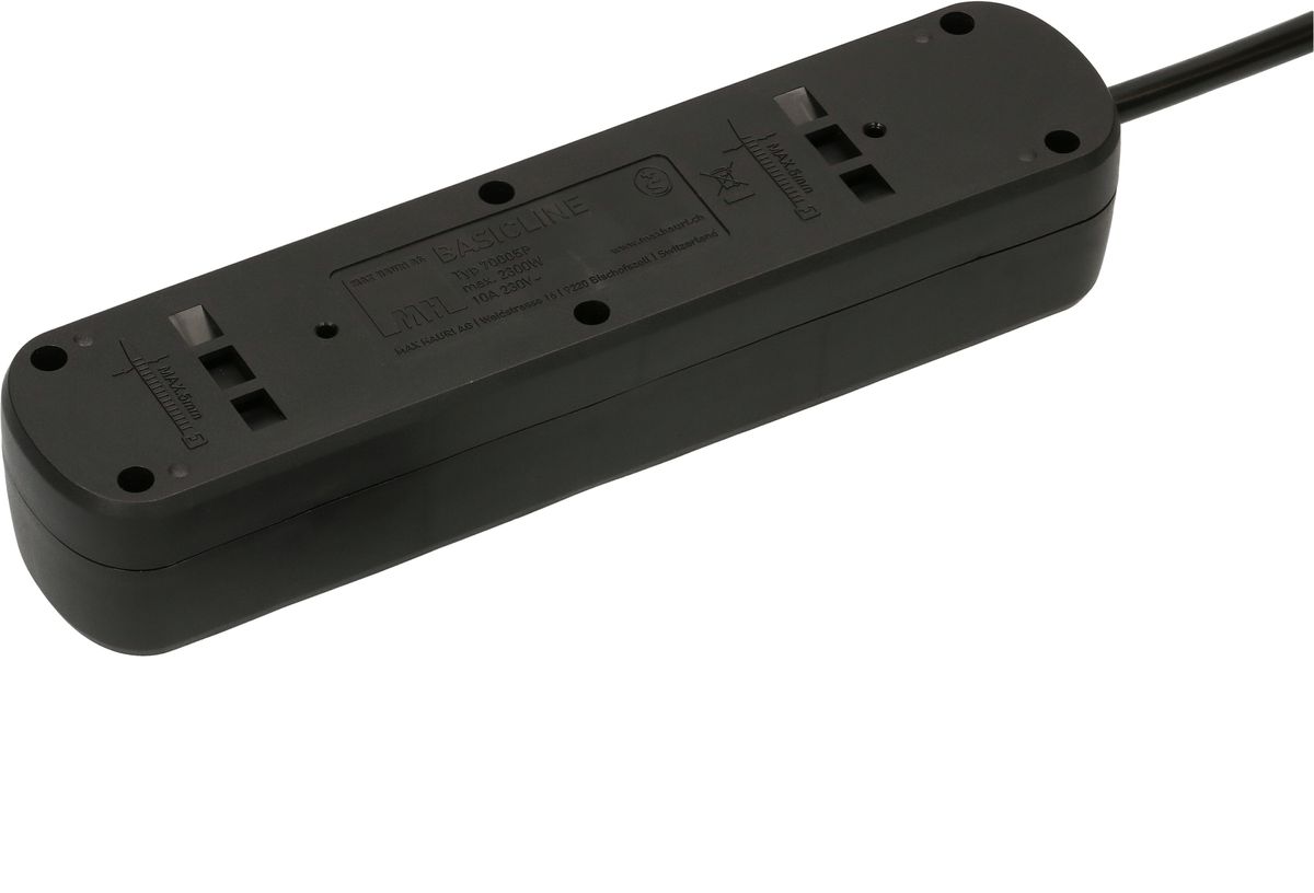 Steckdosenleiste Basic Line 5x Typ 13 schwarz 1.5m