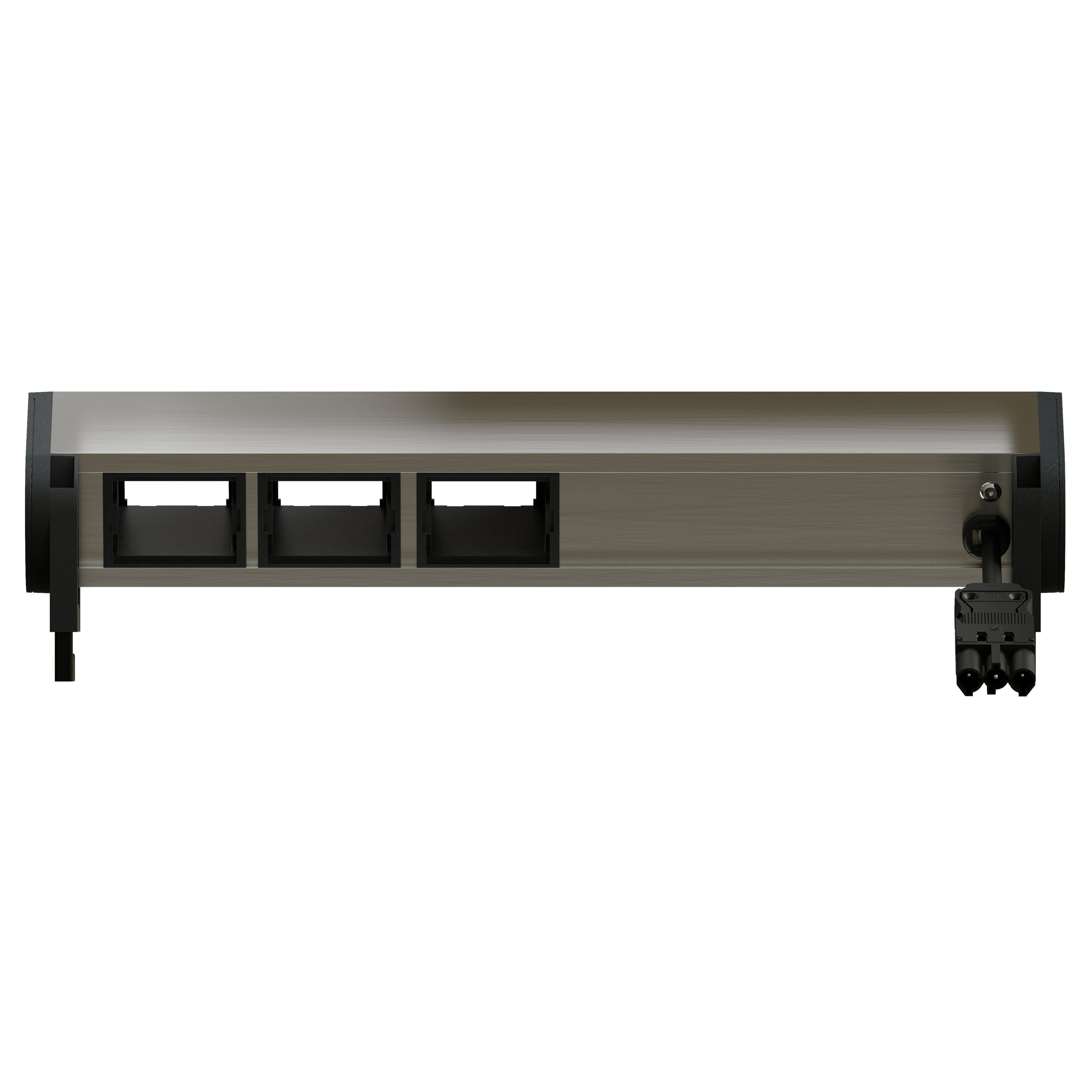 SUPRA bloc multiprise anodisé 3x type 13 3x module vide