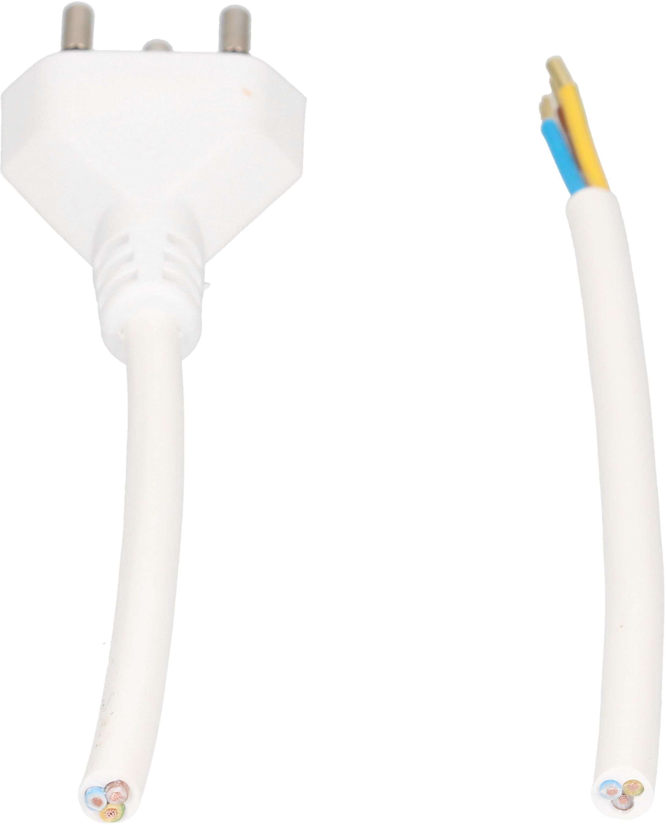 câble secteur TDLR H03VV-F3G0.75 2m blanc type 12