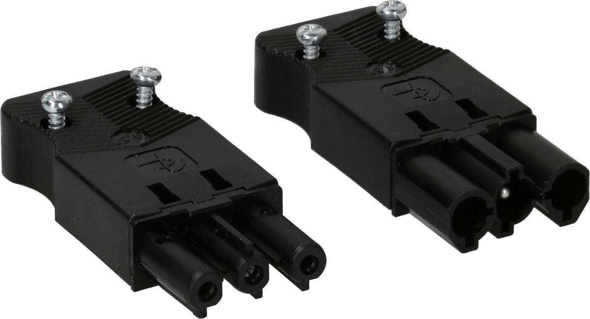 fiche et prise mobile plat 3 pôles 20A/250V IP20