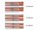câble de haut-parleur 2x4.0mm² 10m transparent