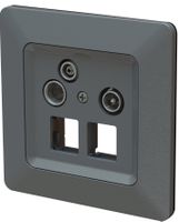 multimédia radio/TV/données/réseau 11dB ENC priamos anthracite