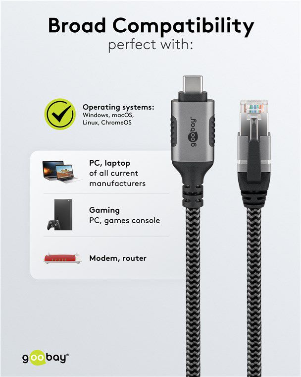 cavo adattatore da USB-C a rete RJ45 2m