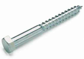 Vis à bois à tête hexagonale DIN 571 acier zingué 6x80mm SW10