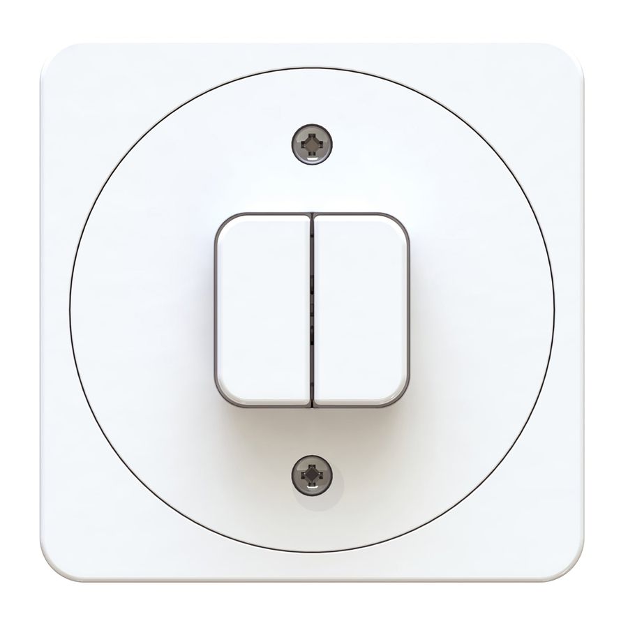 interrupteur à poussoir double schéma 3+3 AP maxONE blanc