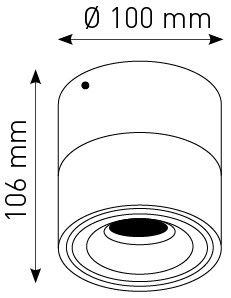LED plafonnier BIG SHINE blanc mat 3000K 1100lm 36°