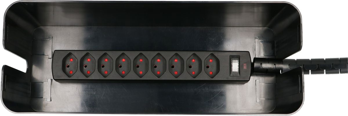 set gestion des câbles grand noir