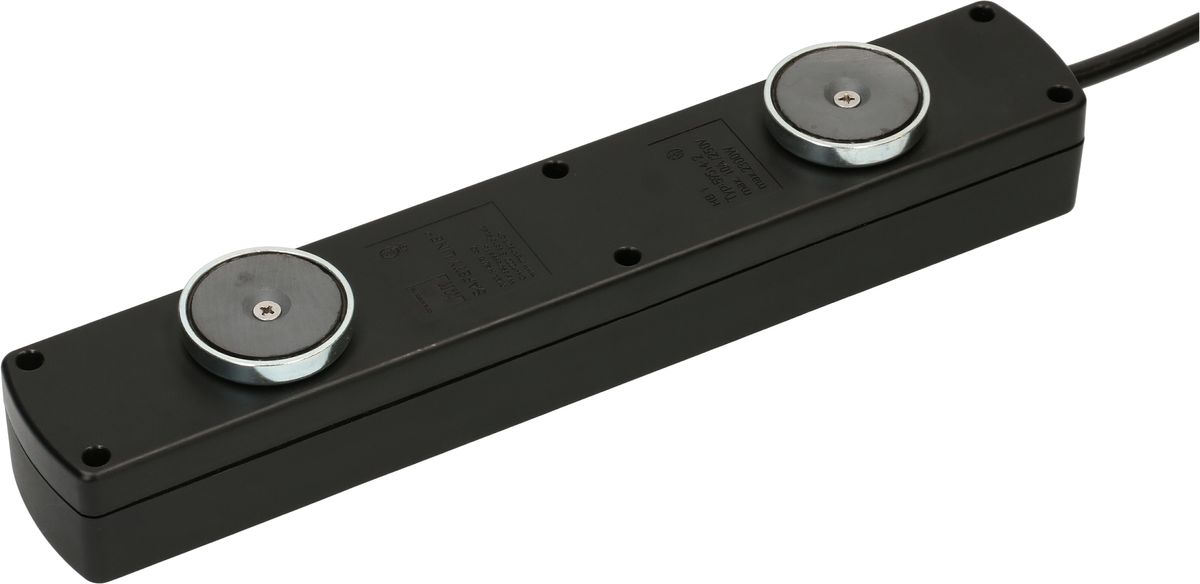 multiprise Safety Line 6x type 13 2x 90° noir aimant 4m