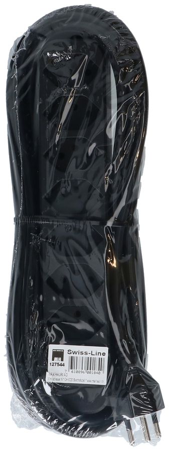 Steckdosenleiste Swiss Line 7x Typ 13 schwarz Magnet 5m