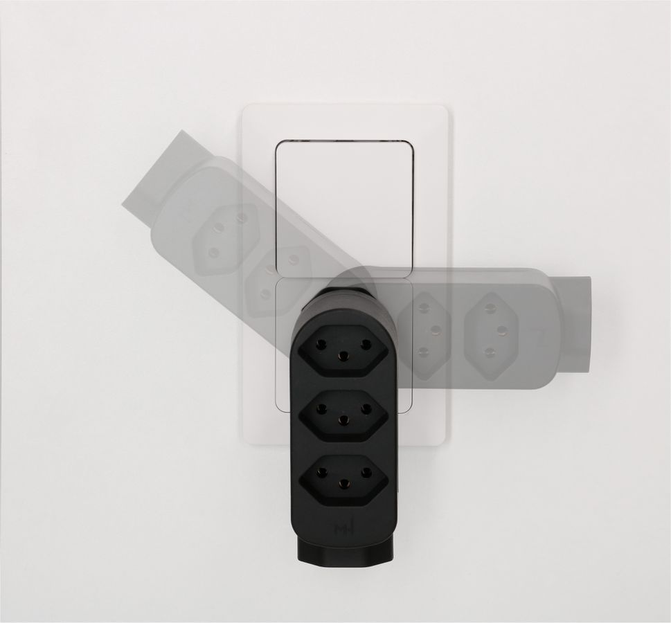 multi adaptateur ADAPT 2x type 13 blanc rotatif inter. Green+Fair