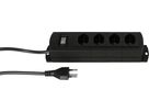 Steckdosenleiste Prime Line 4x Typ 13 schwarz Schalter 3m