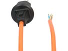 PUR câble secteur H07BQ-F3G1.5mm2 10m orange type 13 IP55