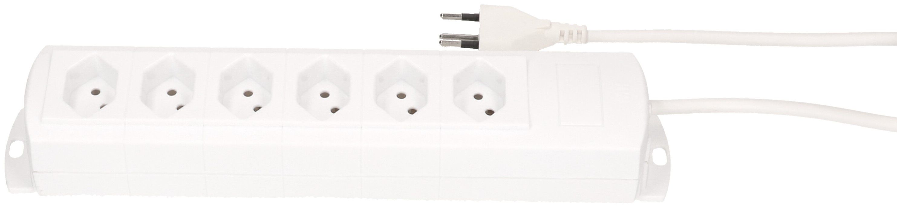 multiprise Prime Line 6x type 13 blanc 1.5m