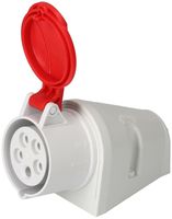 prise murale CEE 3P+N+E 400V/16A rouge IP44