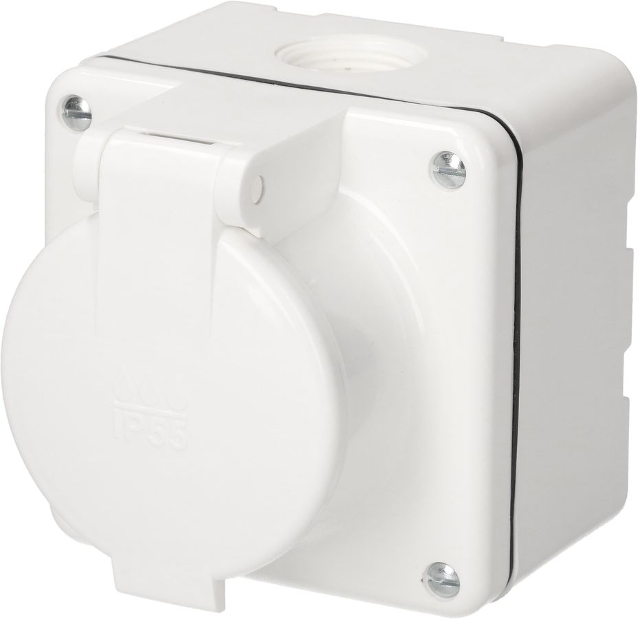 presa 1x tipo 23 dim.1x1 AP Mica Nass IP55 bianco