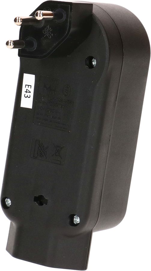 Abzweigstecker ADAPT 3+1x Typ 13 schwarz drehbar Green+Fair