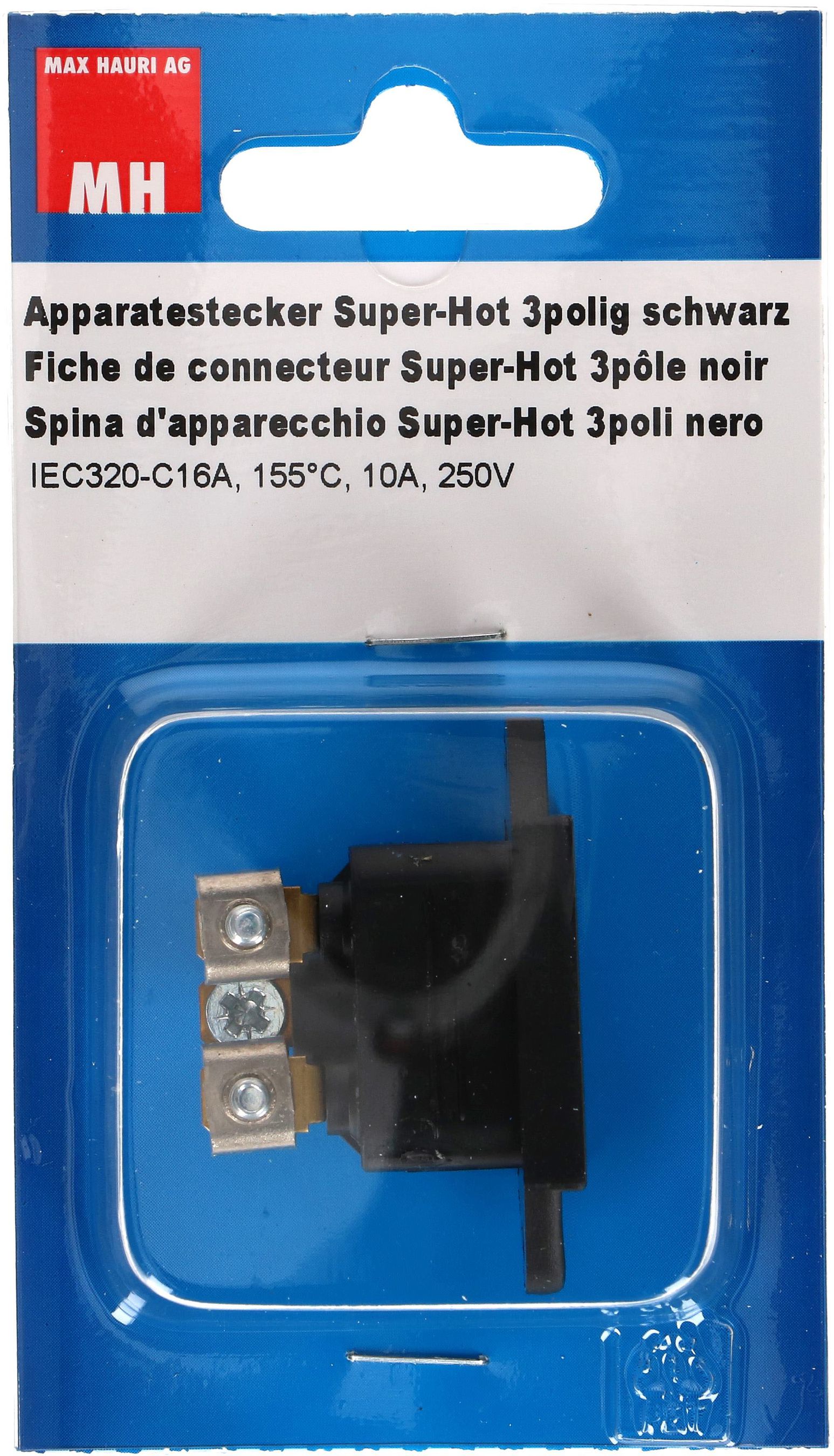 spina dell'apparecchio tipo C16A 3 poli nero