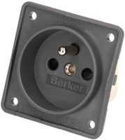 prise 1x type E appareil + plaque frontale BS Berker Integro ant.