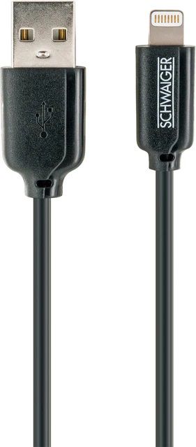 câble de recharge Lightning vers USB-A 0.5m noir