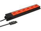 multiprise Power Line 6x type 13 noir/orange 3.0m AC 166