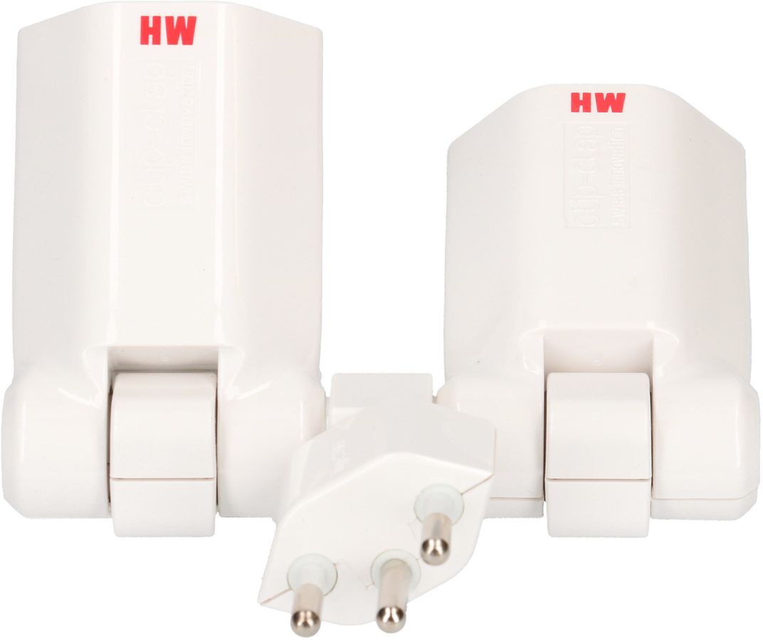 multi adaptateur clip-clap 2x type 13 3 pôles blanc BS
