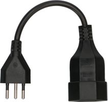 Rallonge TD H05VV-F3G1.0 0.25m noir type 12 / type 13