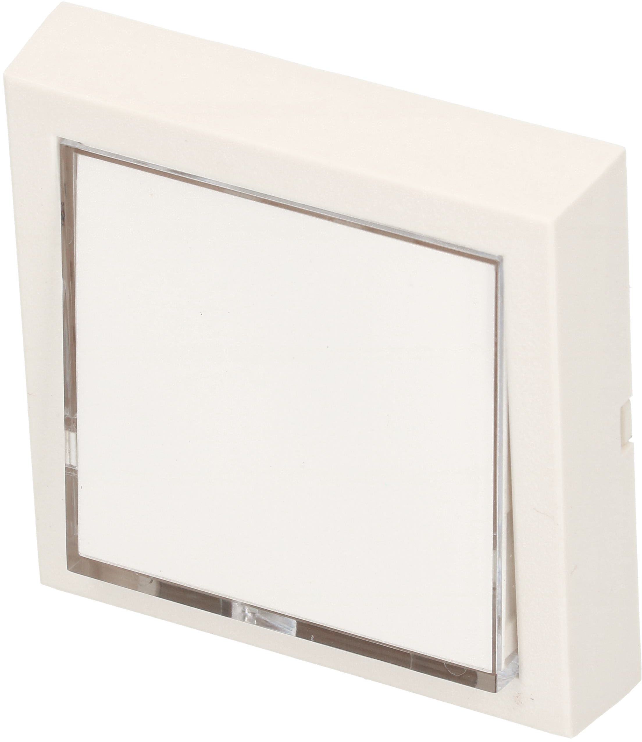 Bouton-poussoir carré blanc ivoire