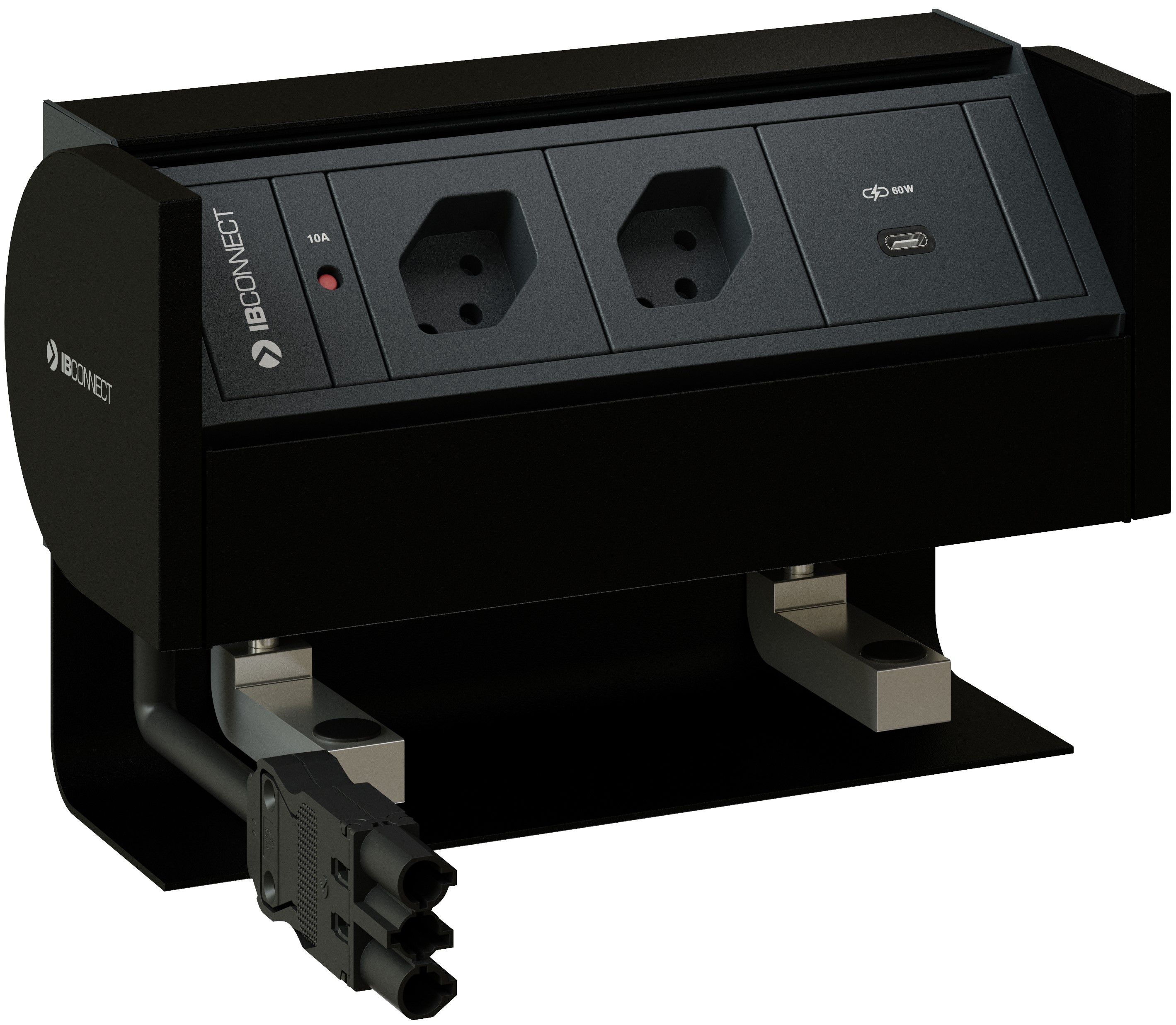 PRISMA bloc multiprise noir 2x type 13 1x USB-C 60W