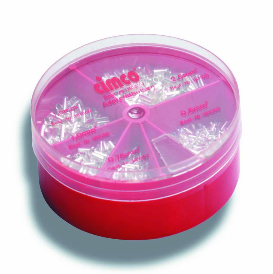 Assort. cosses tubu. à sertir 0.5-0.75-1-1.5-2.5mm² non isolées