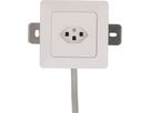 Steckdose 1x Typ 23 AP mit Montagebügel priamos weiss