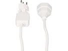Rallonge TD H05VV-F3G1.0 3m blanc clip-clap OCP type 12 / type 13