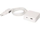 multiprise Cube 3x type 13 blanc / blanc USB 2m clip-clap