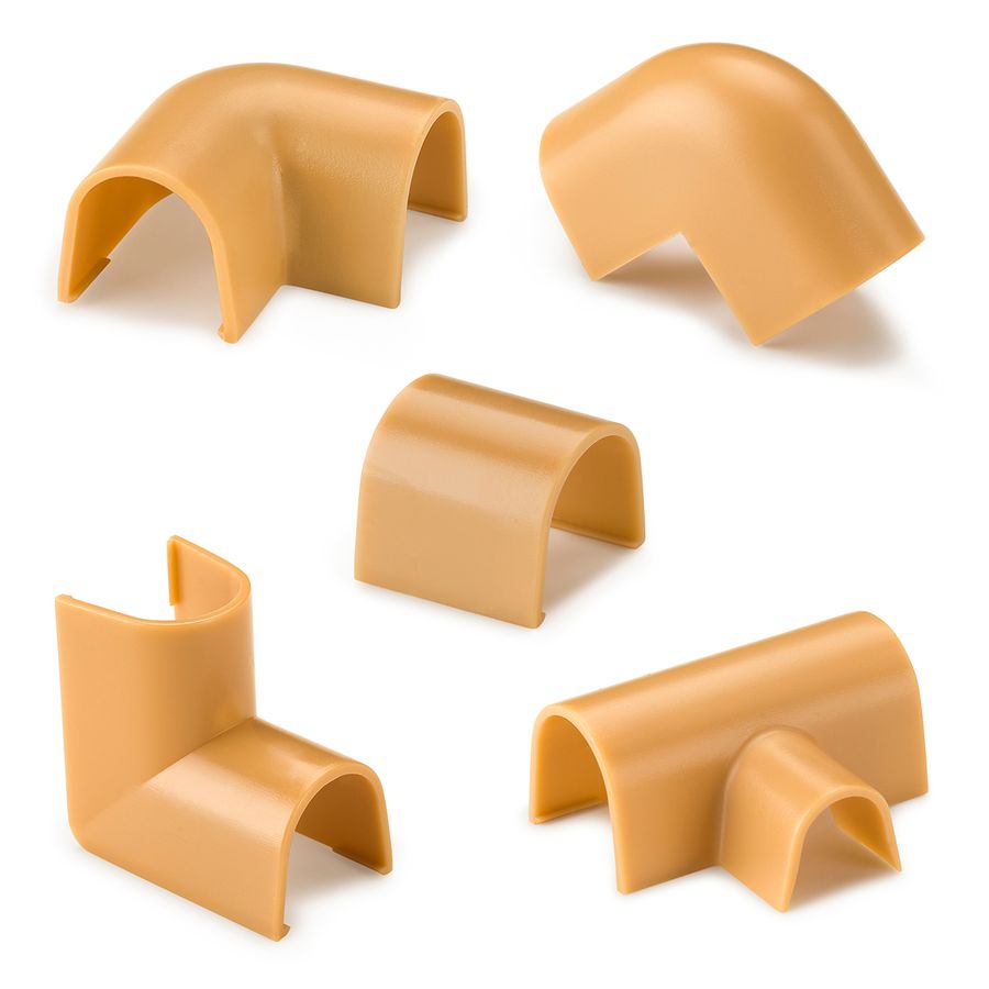 Raccords de goulotte 10mm beige assorti 10 pcs.