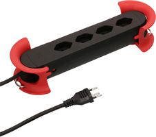 multiprise Construct Line IP20 4x type 13 rouge/noir 5m