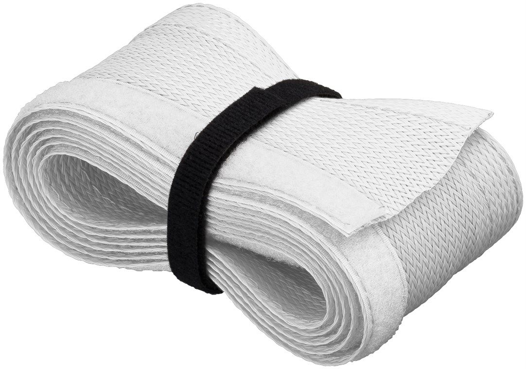 Flexibler Kabelmantel 1.8m weiss mit Klettverschluss