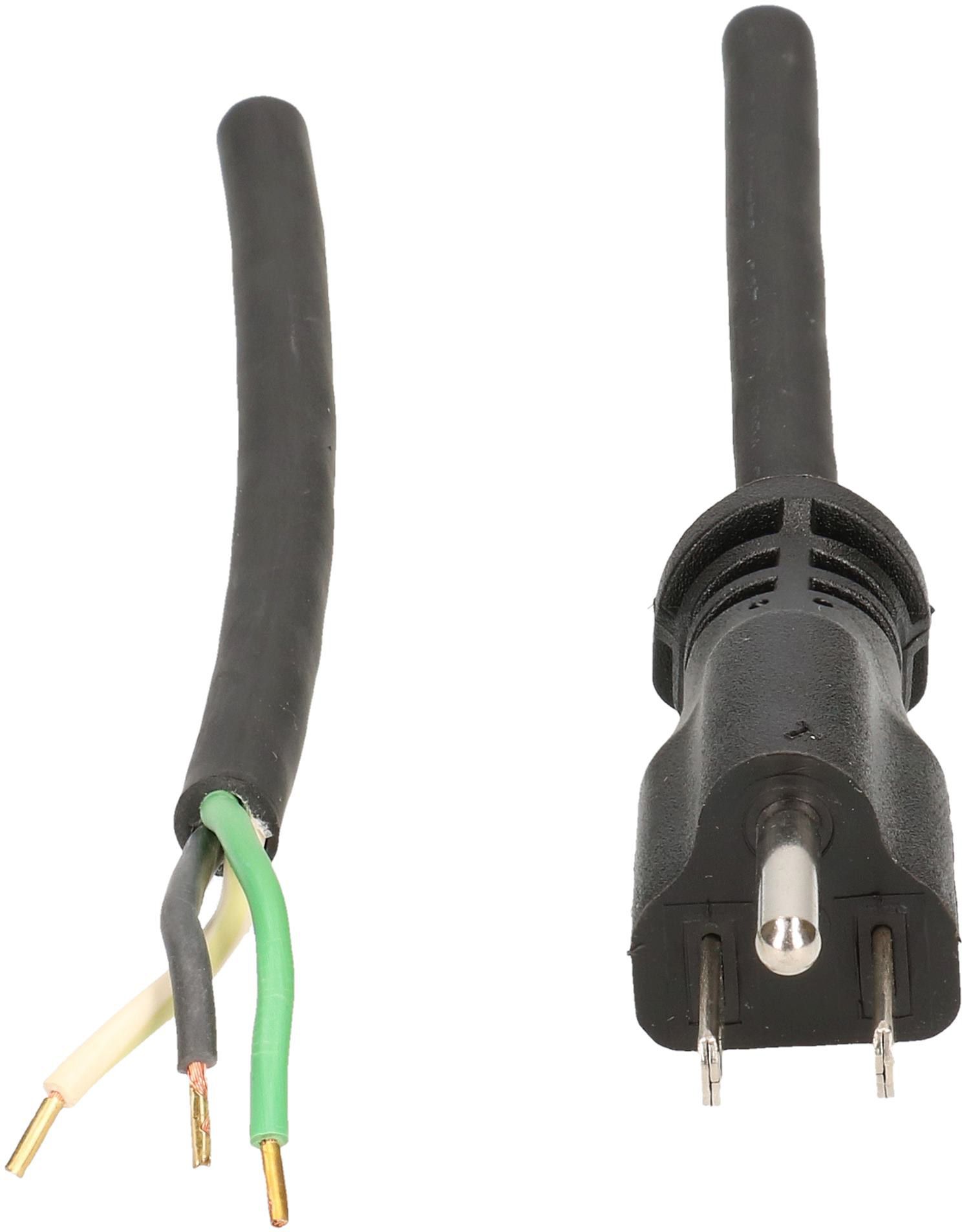 Cordon USA SJ3x18AWG noir L=2,0m