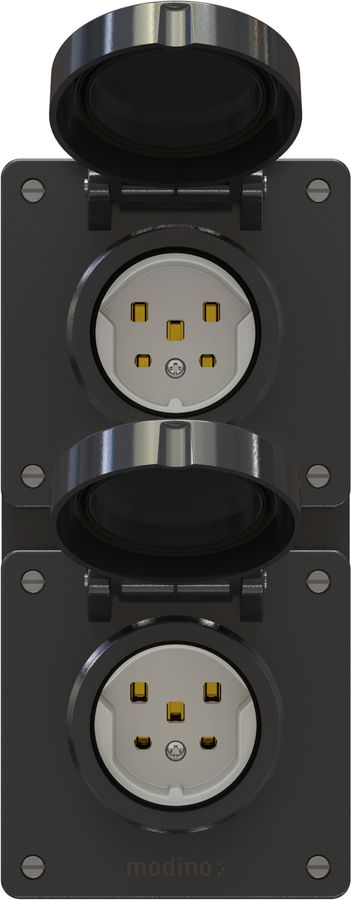 combinaison type 25 / type 25 ta.2x1 AP exo IP55 noir