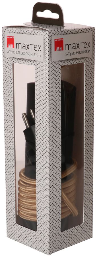 multiprise TEX 5x type 13 noir-or 2m