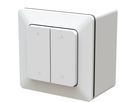 interrupteur à bascule double 2x stores AP priamos blanc
