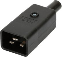fiche de connecteur type C20 3 pôles noir