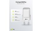 adaptateur de charge rapide USB GaN nano 1x USB-C PD 20W blanc