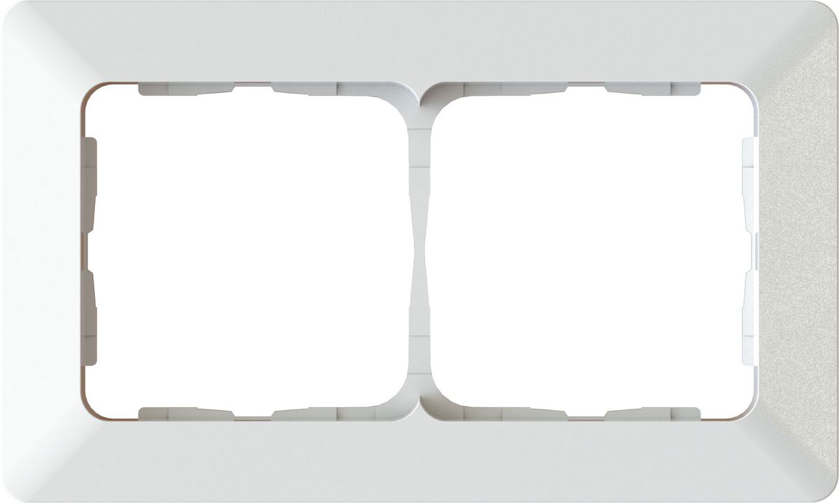 Abdeckrahmen Gr.2x1 UP inkl. Designprofil priamos weiss