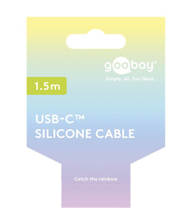 câble de recharge USB-C silicone 1.5m rose