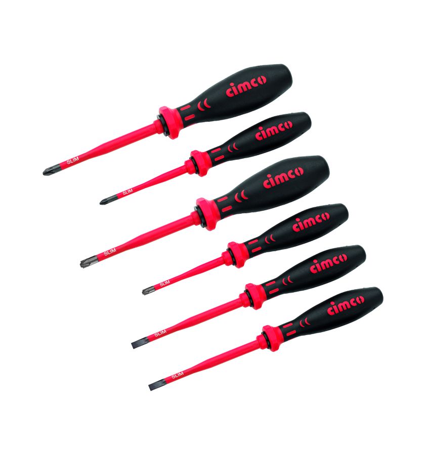 Tournevis VDE pour vis cruciformes SLIM 6 pièces