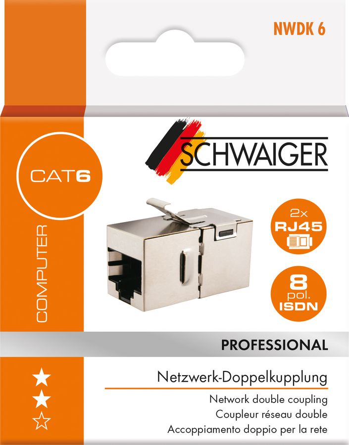 Coupleur réseau double Cat. 6