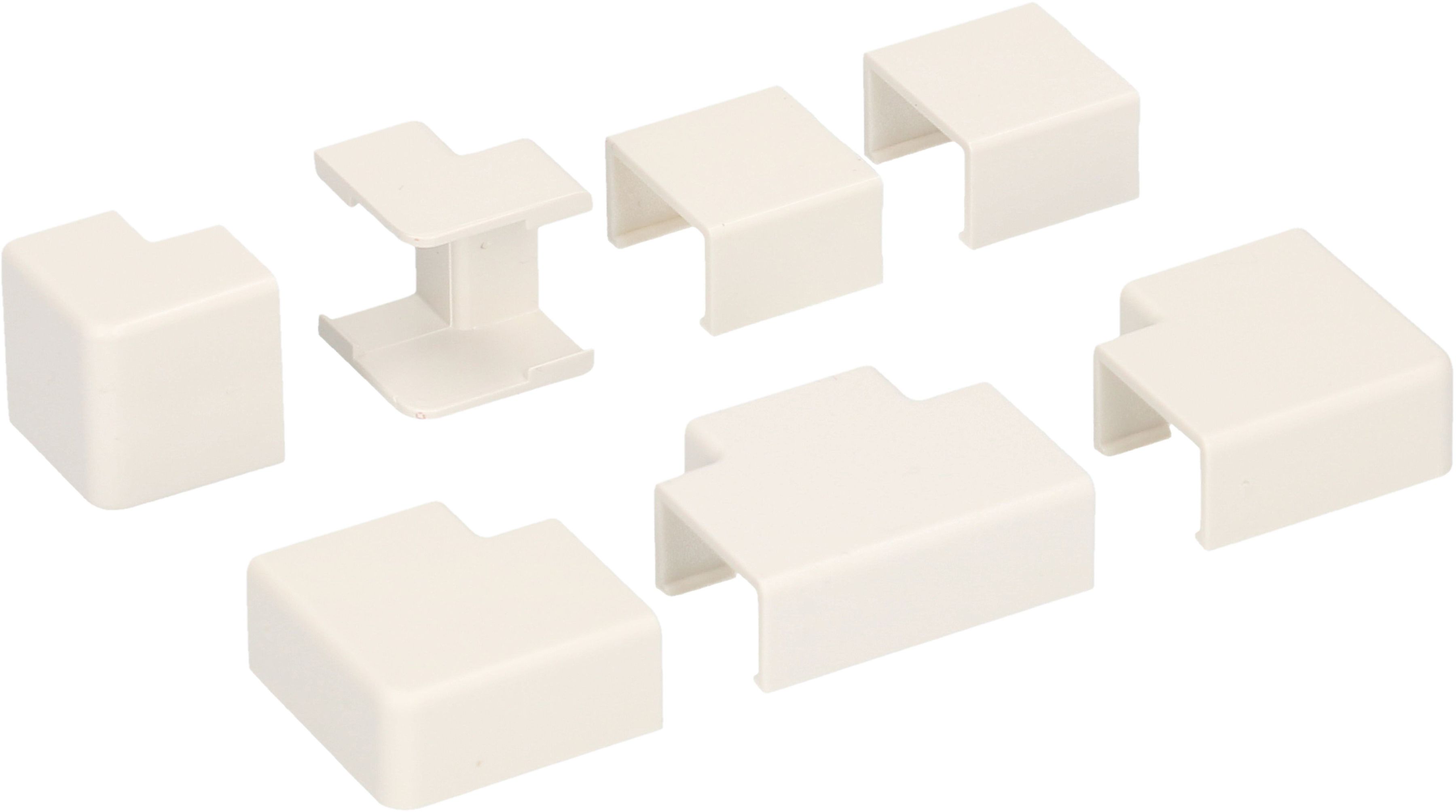 Raccords de goulotte 12x7mm blanc assorti 7 pcs.