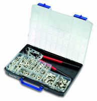 Assort. cosses tubu. en boîte d'assortiment avec pince à sertirI