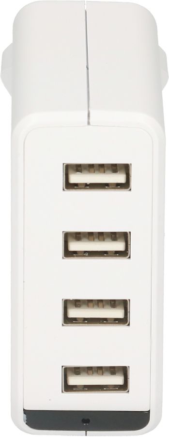 adaptateur de charge USB 4x USB-A 24W indicateur LED blanc