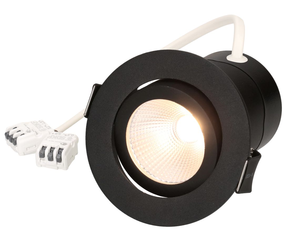 spot encastré à LED DISC 230 Ø68 noir 3000K 650lm 36°